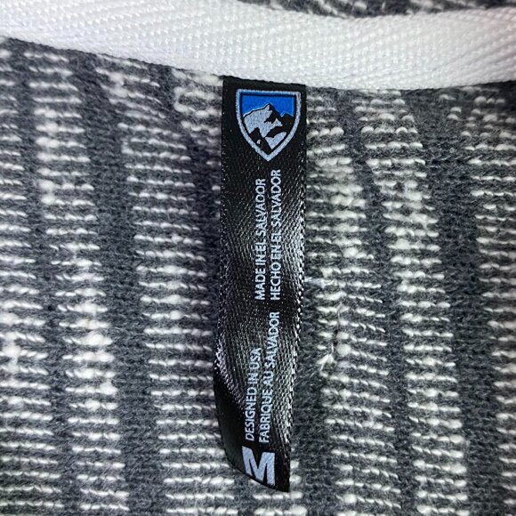 Kuhl Women's Cardigan Sweater Open Front Asymmetrical Gray Striped Marled Medium - Picture 9 of 12